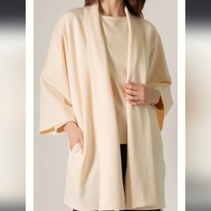 P Cill Women's Amelia Oversized Cardigan In Eggshell, Size S/M